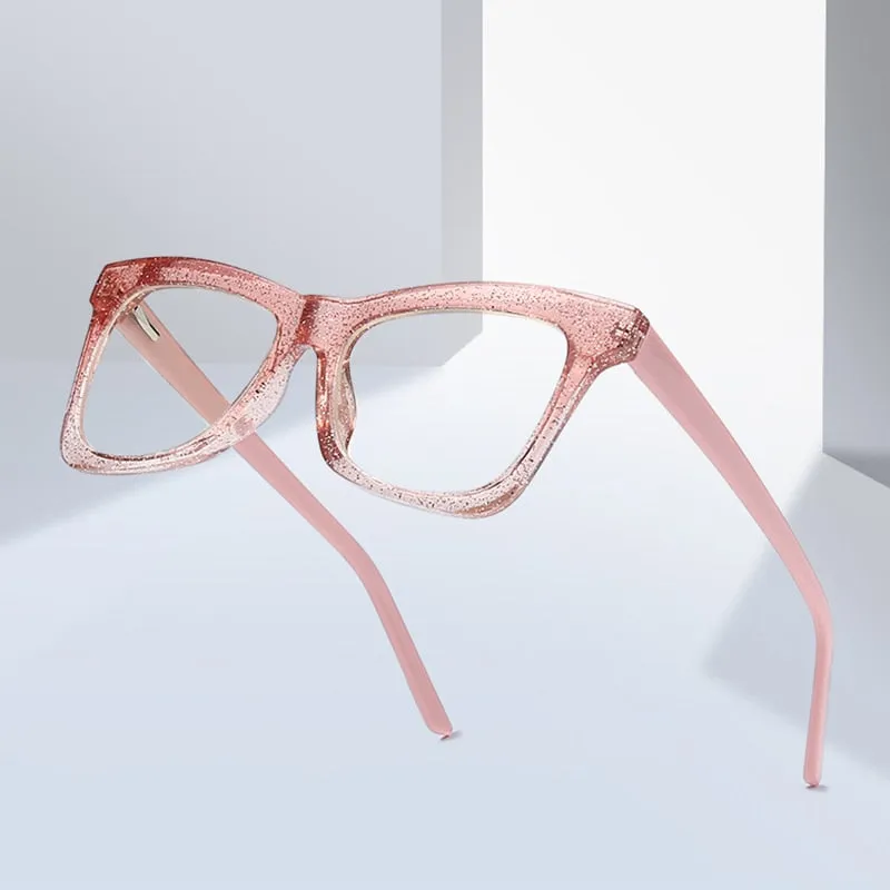 Gmei Women's Full Rim TR 90 Titanium Cat Eye Frame Eyeglasses 2042