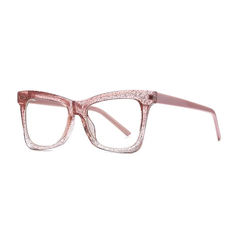 Gmei Women's Full Rim TR 90 Titanium Cat Eye Frame Eyeglasses 2042