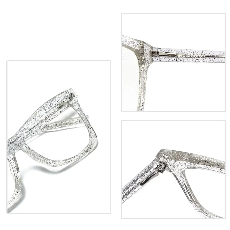 Gmei Women's Full Rim TR 90 Titanium Cat Eye Frame Eyeglasses 2042