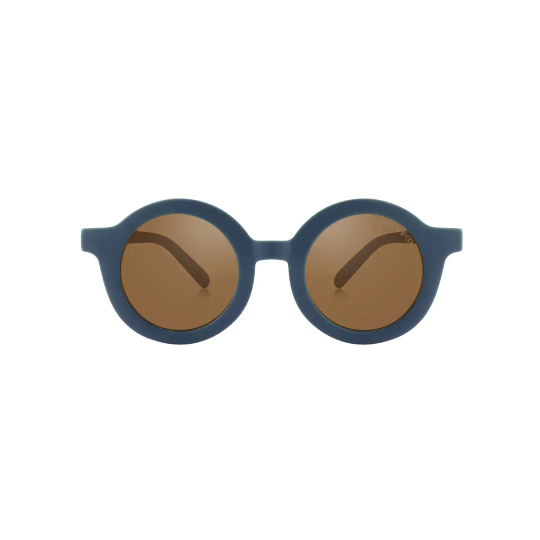 grech & co original round sunglasses - desert teal