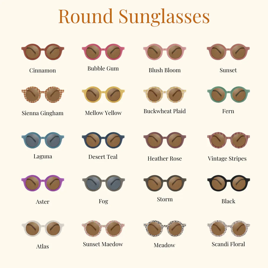 grech & co original round sunglasses - sunset
