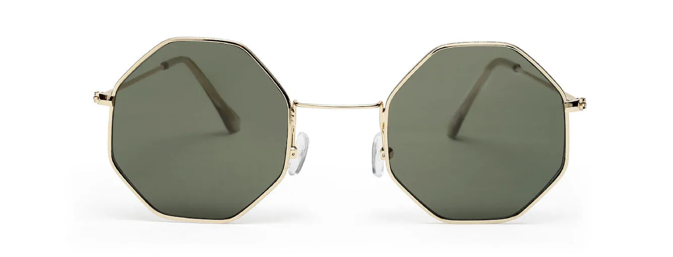 Green Hexagon Unisex UV Protected Sunglass