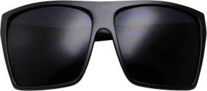 grinderPUNCH All Black Limo Dark Rectangular Flat Top Mob Oversized Sunglasses