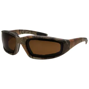grinderPUNCH Camo Motorcycle Riding Glasses - Smoke Lens Biker Foam Pad