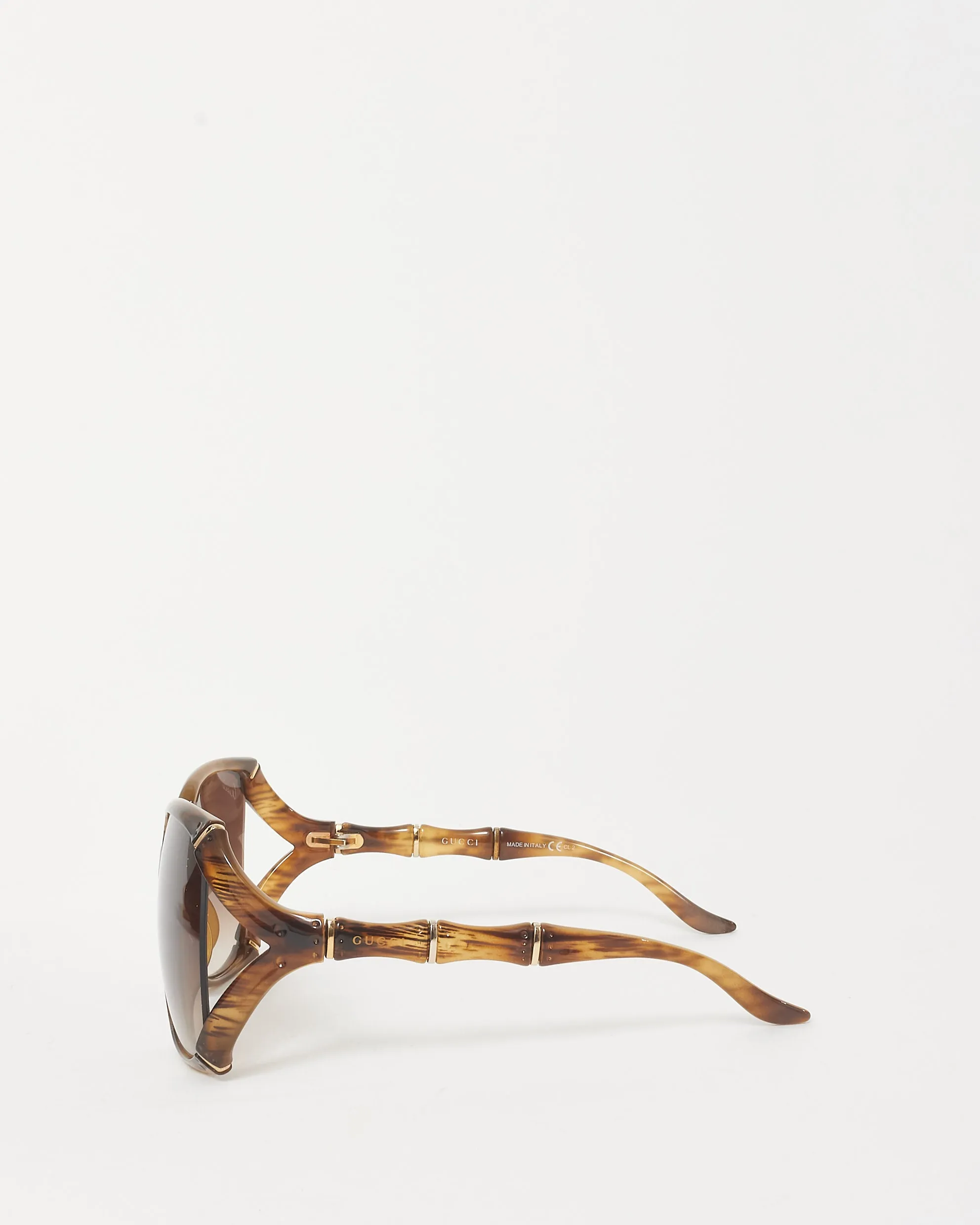 Gucci Brown Bamboo Oversized GG3508/S Sunglasses