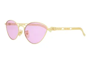 Gucci Cat Eye Sunglasses Gold/Pink