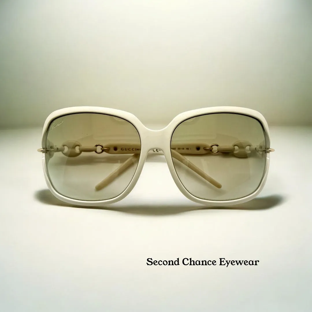 Gucci GG 3584/S Women’s Designer Sunglasses Ivory 59mm Oversized Gradient Lenses