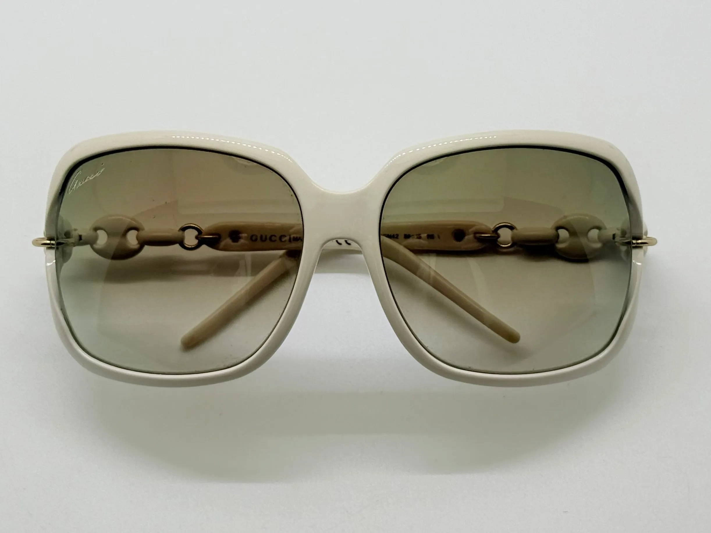 Gucci GG 3584/S Women’s Designer Sunglasses Ivory 59mm Oversized Gradient Lenses