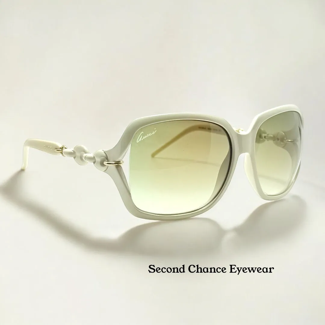 Gucci GG 3584/S Women’s Designer Sunglasses Ivory 59mm Oversized Gradient Lenses