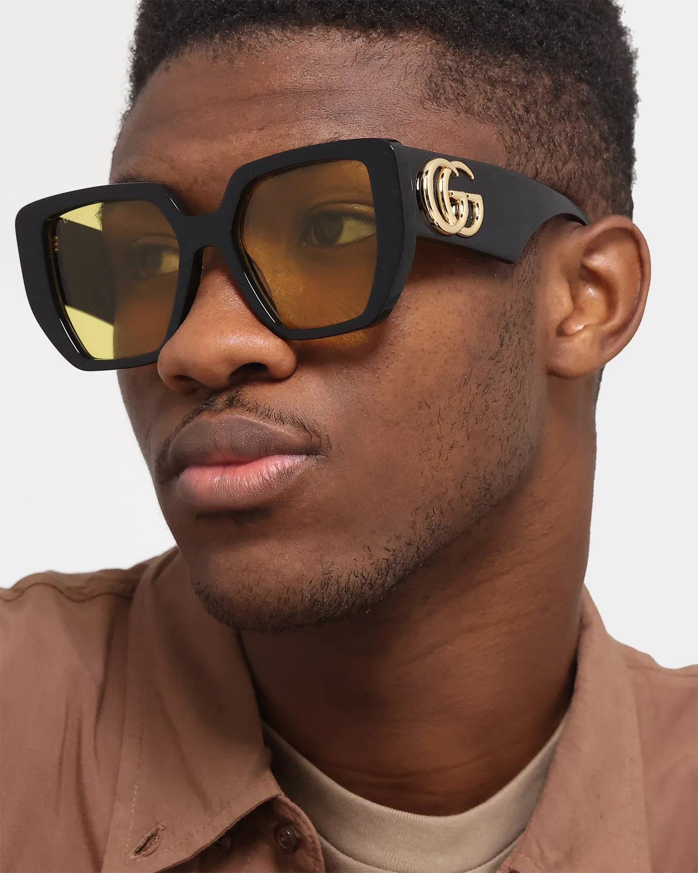 Gucci GG0956S-004 54 Sunglasses Black/Yellow