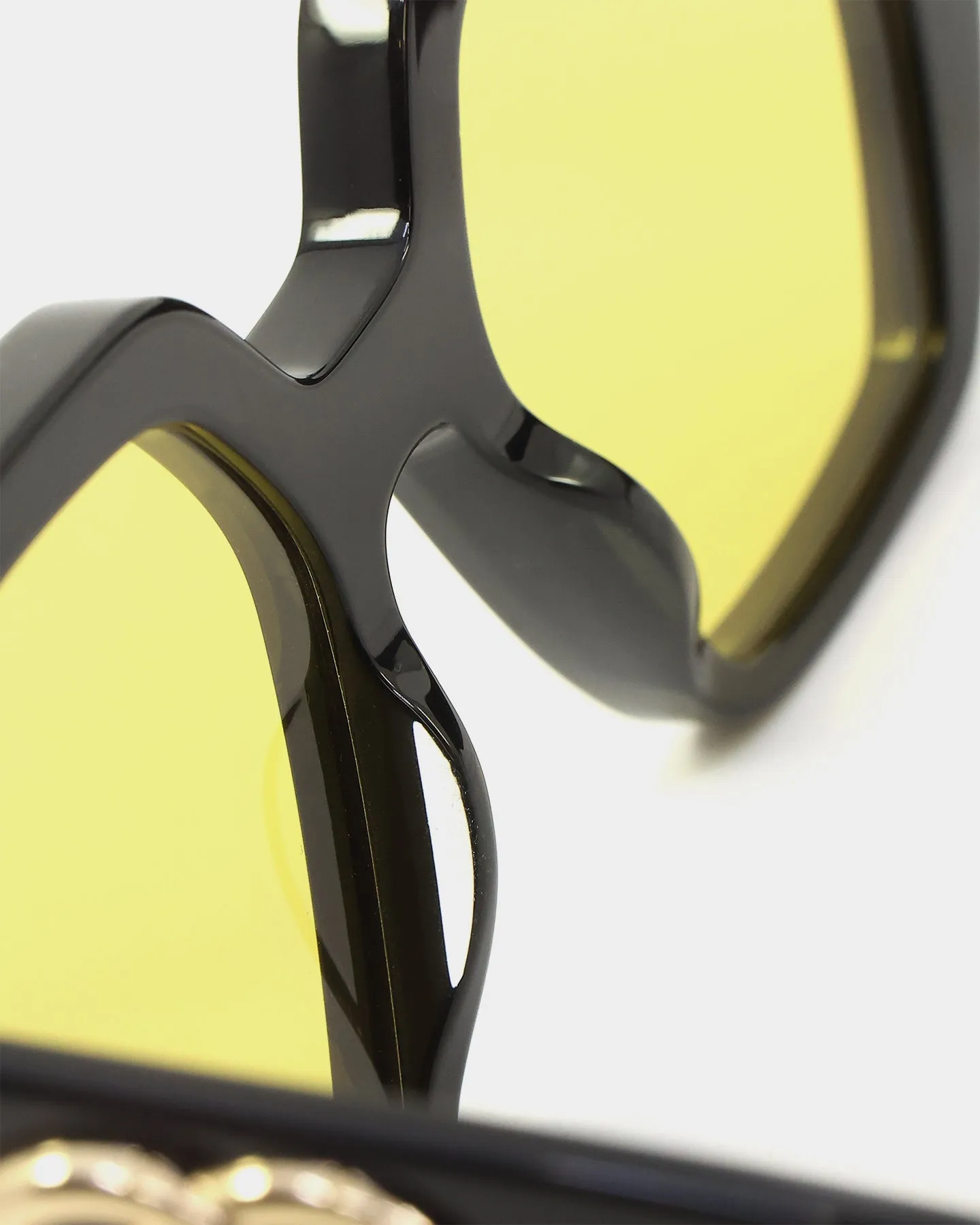 Gucci GG0956S-004 54 Sunglasses Black/Yellow