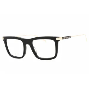 Gucci Men's Eyeglasses - Black/Gold Square Full Rim Plastic Frame | GG1438O 001