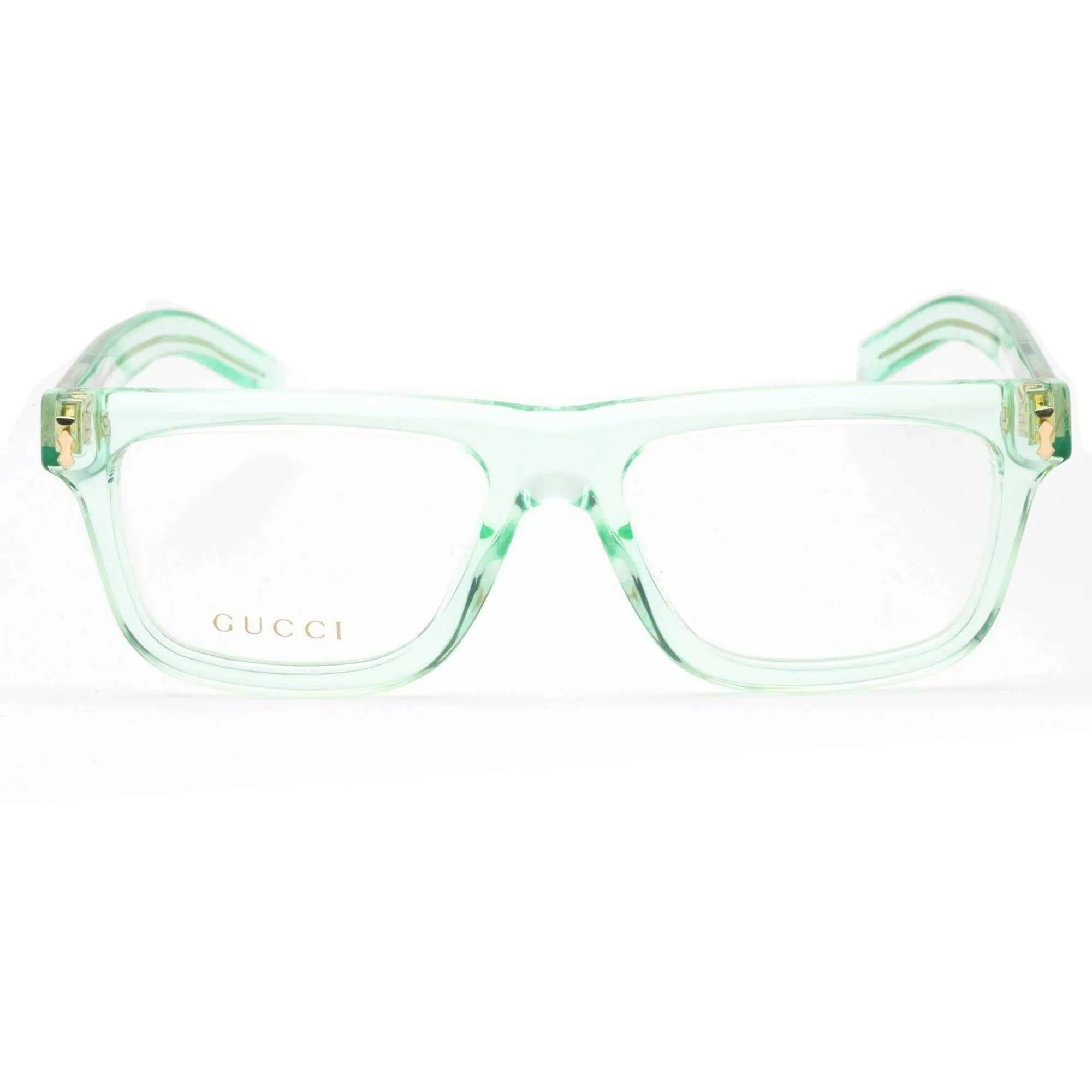 Gucci Men's Eyeglasses - Green Square Full Rim Plastic Frame | GG1525O 004