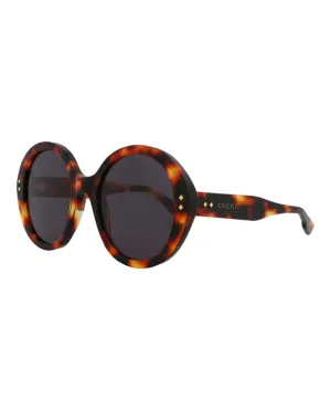 Gucci Round Oval Sunglasses Havana/Smoke