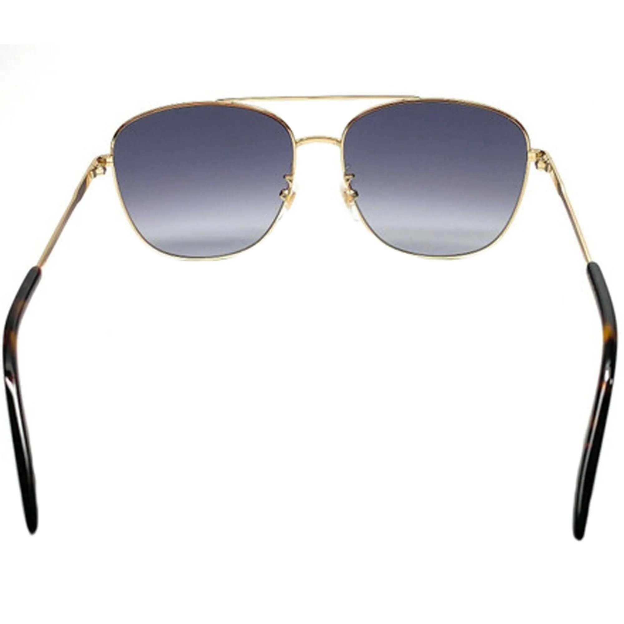 Gucci Unisex Sunglasses - Full Rim Gold Metal Frame Grey Lens | GG0410SK-30005976003