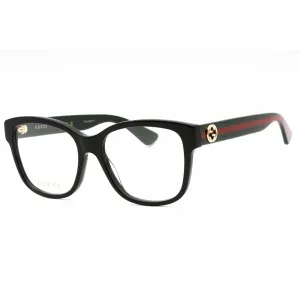 Gucci Women's Eyeglasses - Black Acetate Full Rim Cat Eye Shape Frame | GG0038ON 011