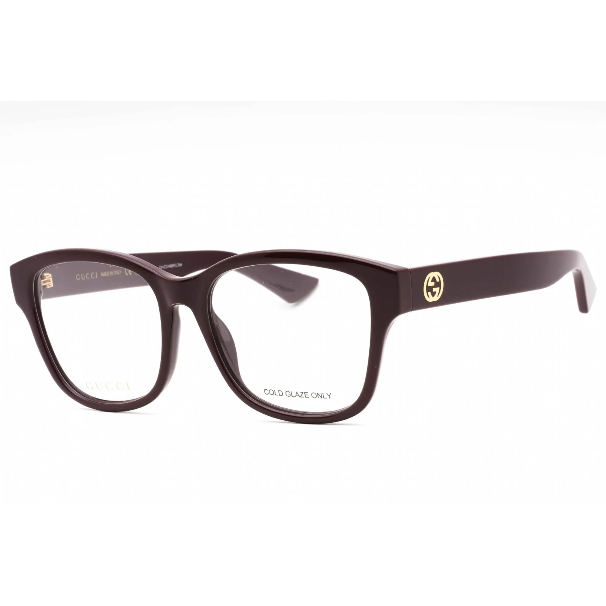Gucci Women's Eyeglasses - Burgundy Injected Propionate Cat Eye Frame | GG1340O 004