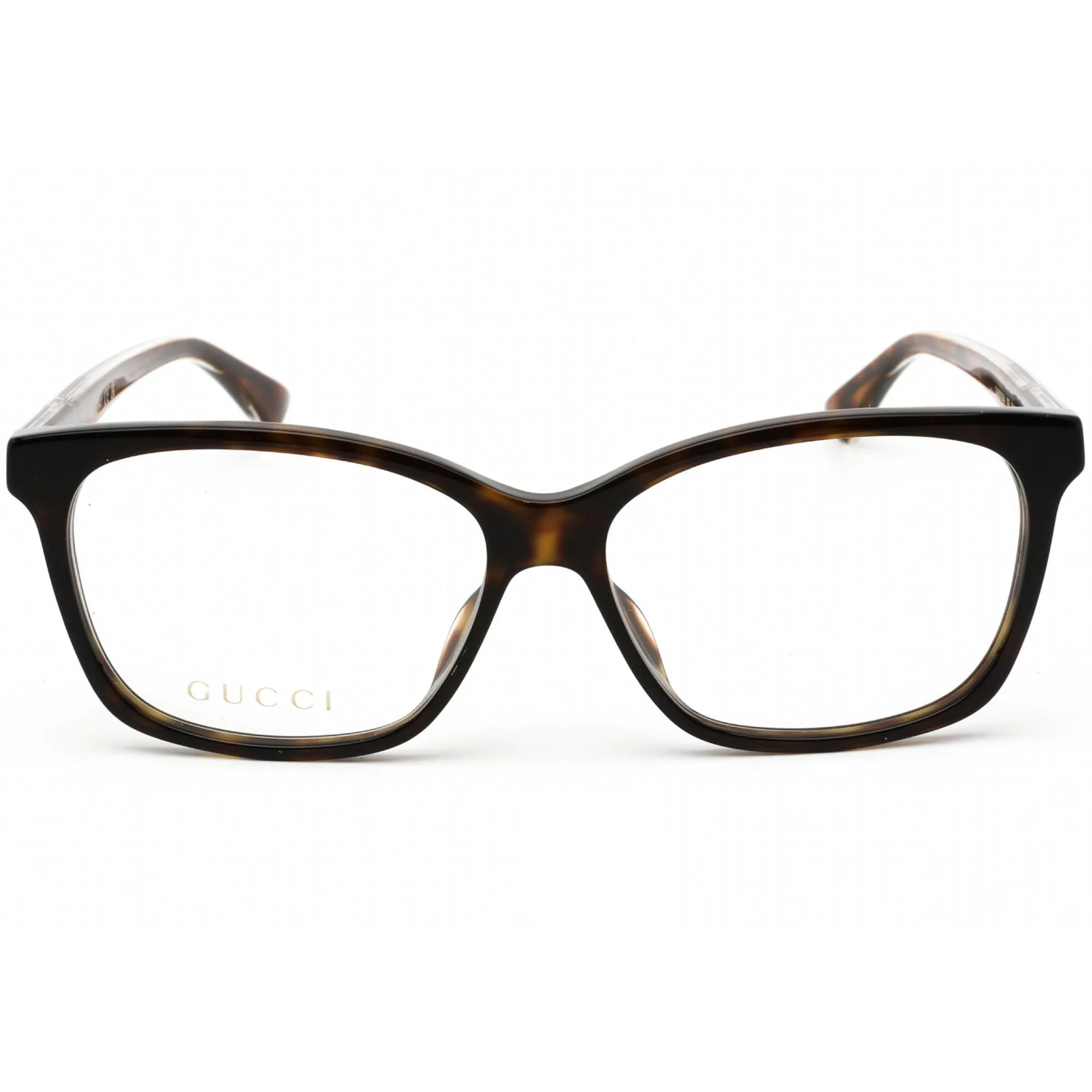 Gucci Women's Eyeglasses - Full Rim Havana Rectangular Plastic Frame | GG0532ON 002