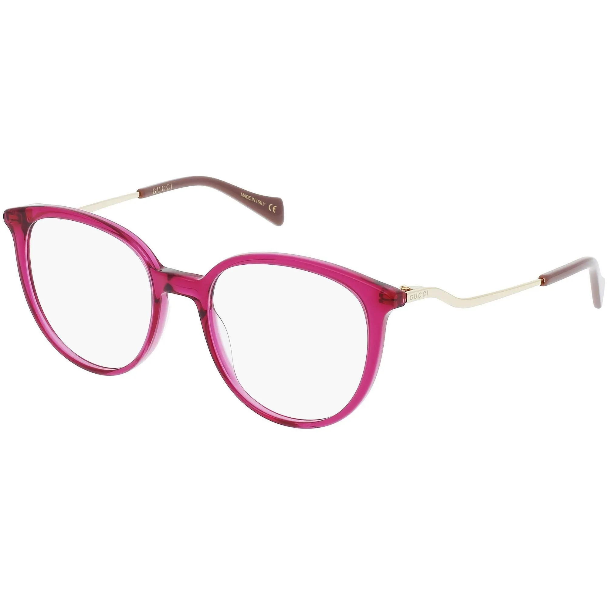 Gucci Women's Eyeglasses - Violet Acetate/Metal Cat Eye Frame Demo Lens | GG1008O 002
