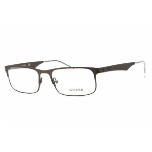 Guess Men's Eyeglasses - Full Rim Matte Gunmetal Metal Rectangular Frame | GU1904 009