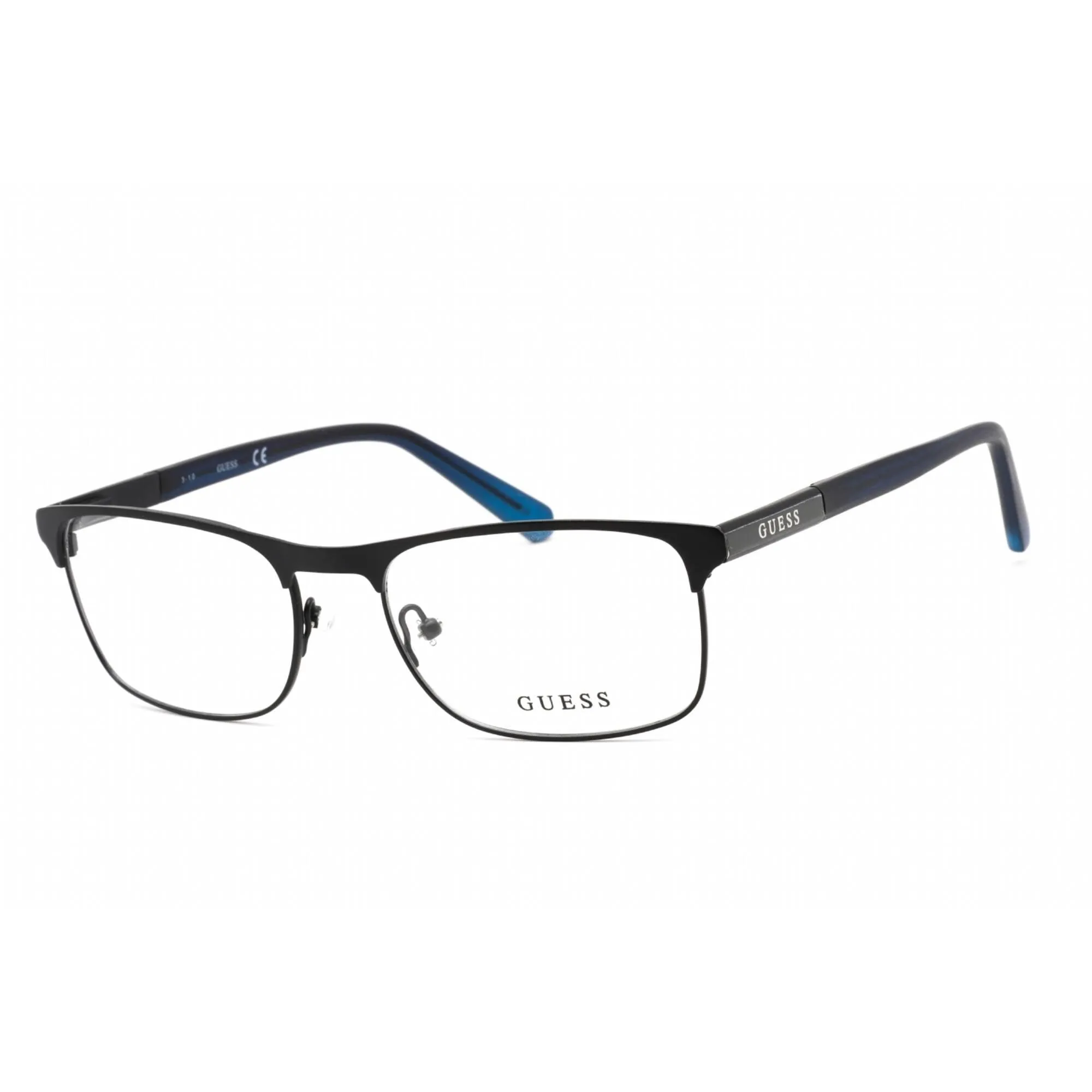Guess Men's Eyeglasses - Full Rim Rectangular Shape Blue Metal Frame | GU1981 092