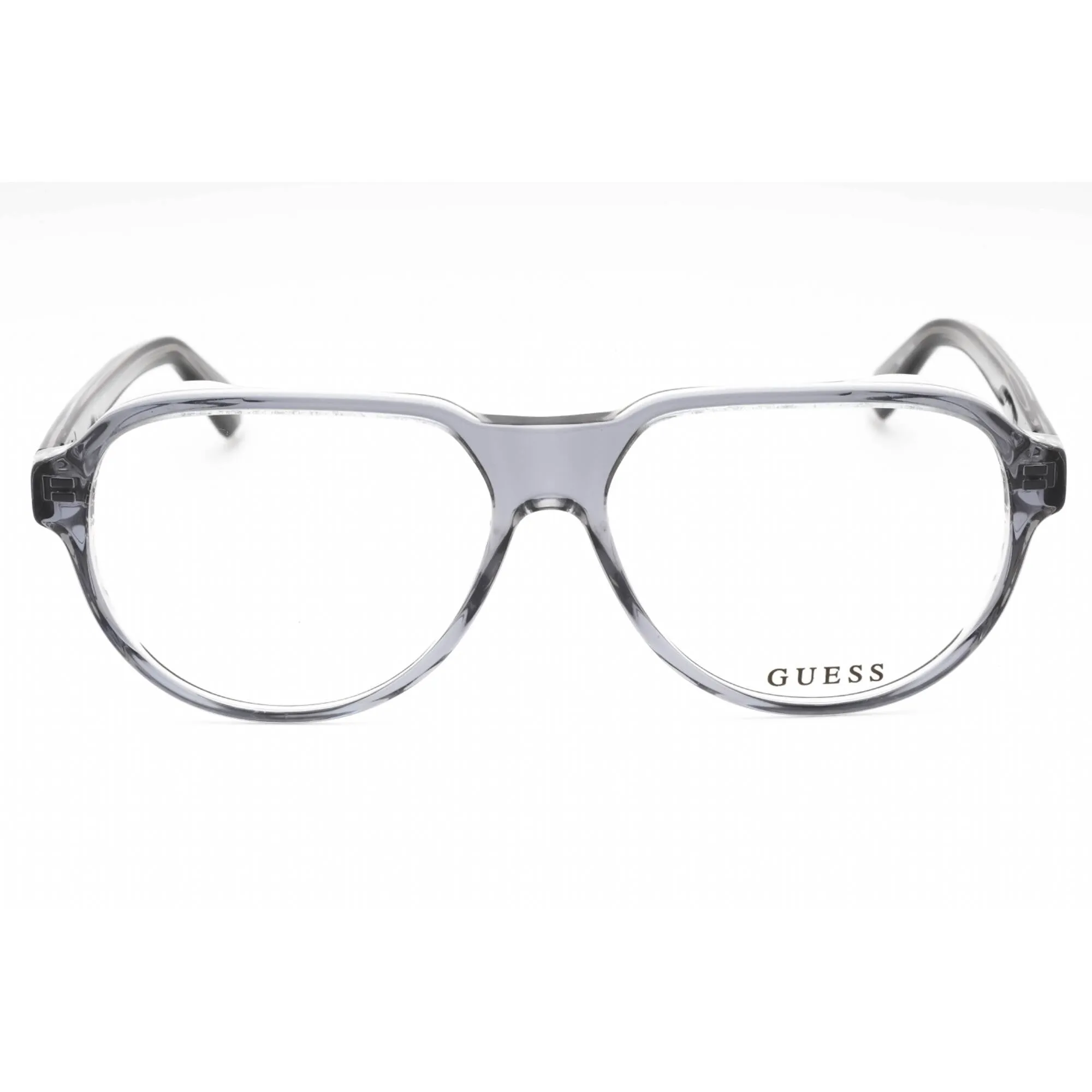 Guess Men's Eyeglasses - Grey/Other Acetate Full Rim Aviator Shape Frame | GU50090 020