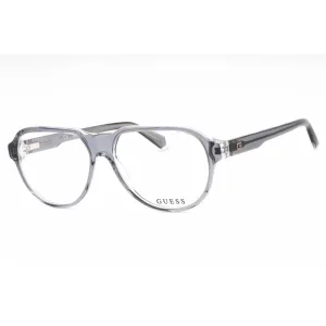 Guess Men's Eyeglasses - Grey/Other Acetate Full Rim Aviator Shape Frame | GU50090 020