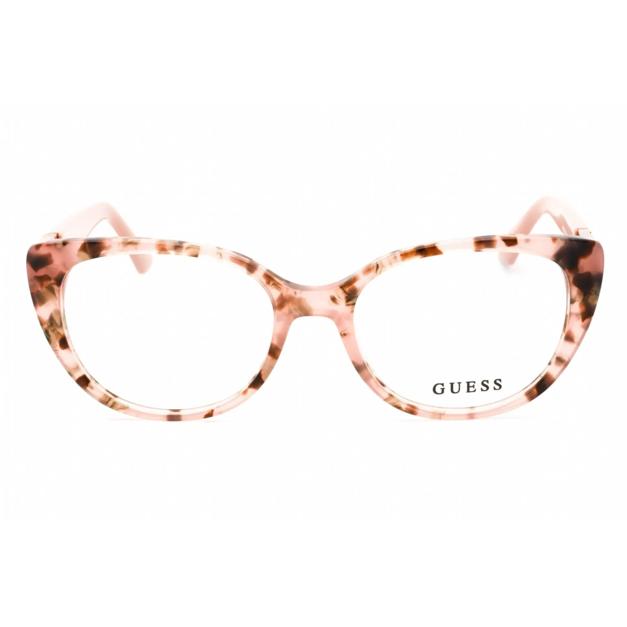 Guess Women's Eyeglasses - Clear Demo Lens Pink Tortoise Cat Eye Frame | GU2908 074