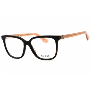 Guess Women's Eyeglasses - Dark Havana Plastic Cat Eye Full Rim Frame | GU2937-N 052