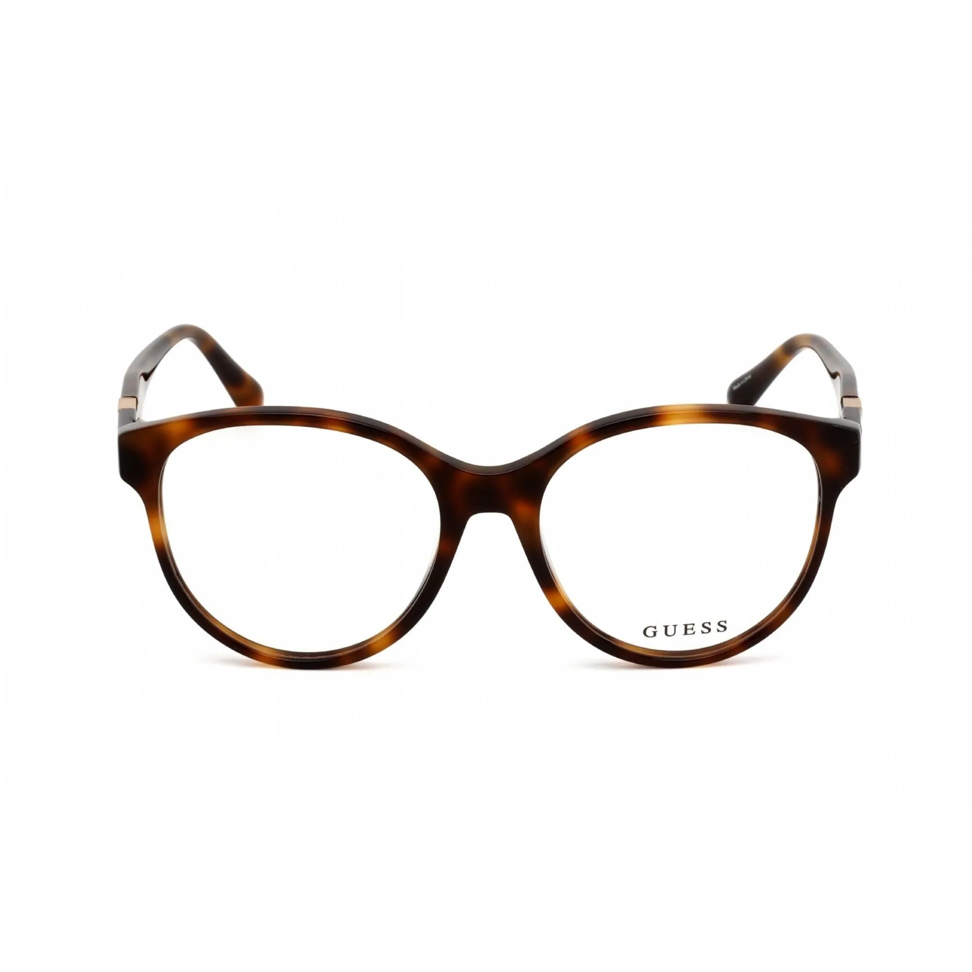 Guess Women's Eyeglasses - Full Rim Blonde Havana Plastic Round Frame | GU2847 053