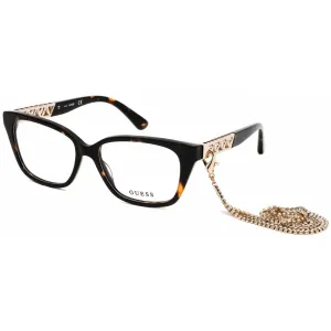 Guess Women's Eyeglasses - Full Rim Cat Eye Dark Havana Plastic Frame | GU2784 052