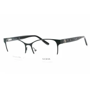 Guess Women's Eyeglasses - Half Rim Cat Eye Shape Matte Blue Metal Frame | GU2873 091