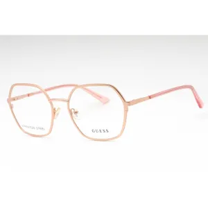 Guess Women's Eyeglasses - Matte Rose Gold Metal Geometric Full Rim Frame | GU2912 029