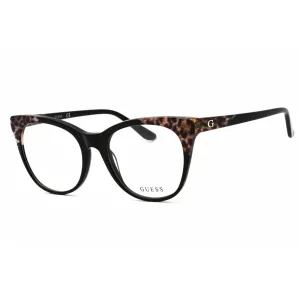 Guess Women's Eyeglasses - Shiny Black Plastic Cat Eye Full Rim Frame | GU2819 001