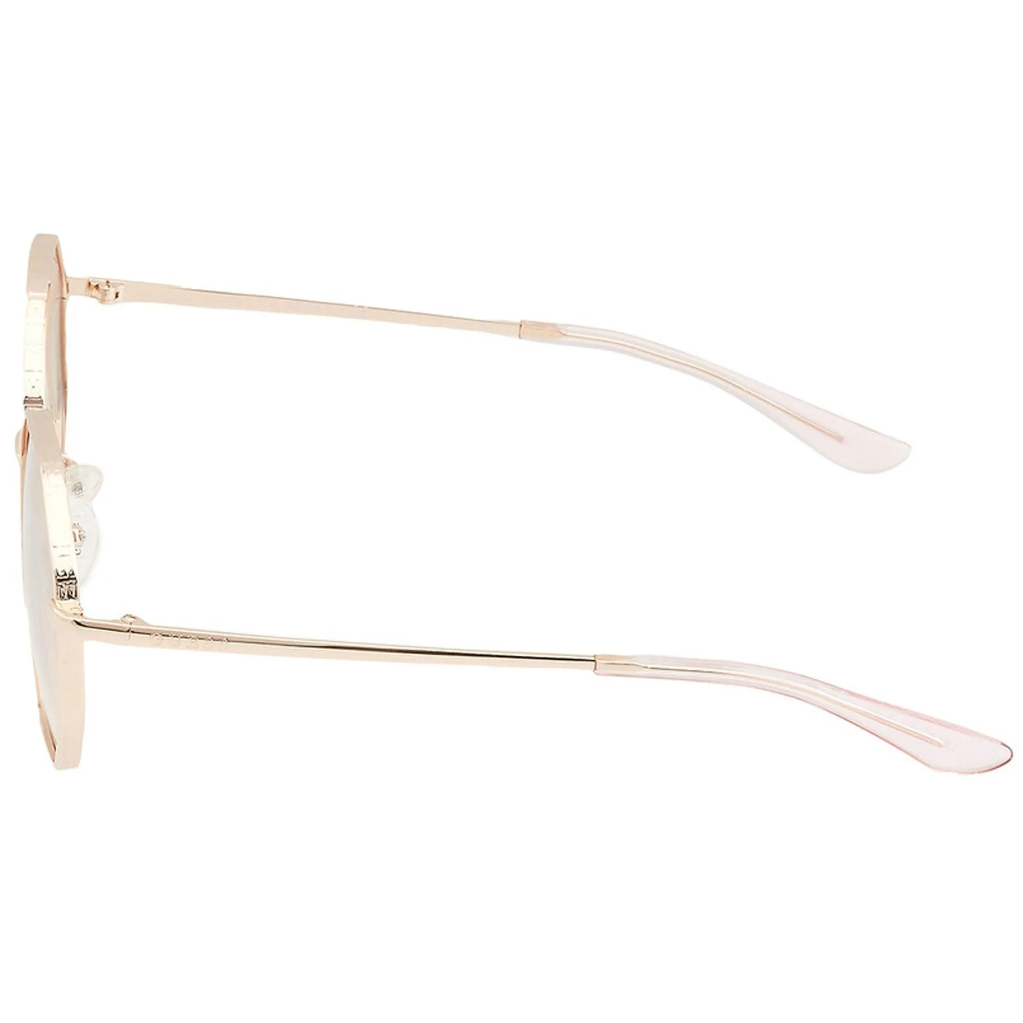Guess Women's Sunglasses - Full Rim Shiny Rose Gold Round Metal Frame | GU7636 28U