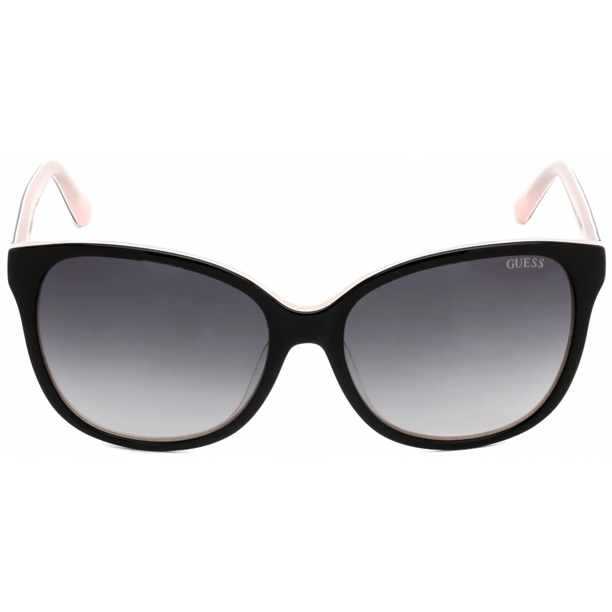 Guess Women's Sunglasses - Shiny Black Plastic Cat Eye Full Rim Frame | GU7546 01B