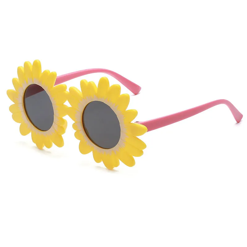 GV Kids Cute Round Frame Children Sunglasses Kids Oculos Sun Glasses Boys Eyeglasses Sunflower 2022 Shades Girls Lens