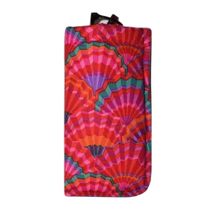 Handcrafted Colorful Fans Eyeglass Padded Lined Case