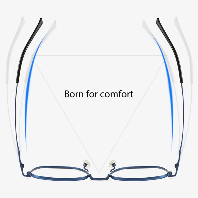 Handoer Men's Full Rim Irregular Square Titanium Eyeglasses K5058bsf