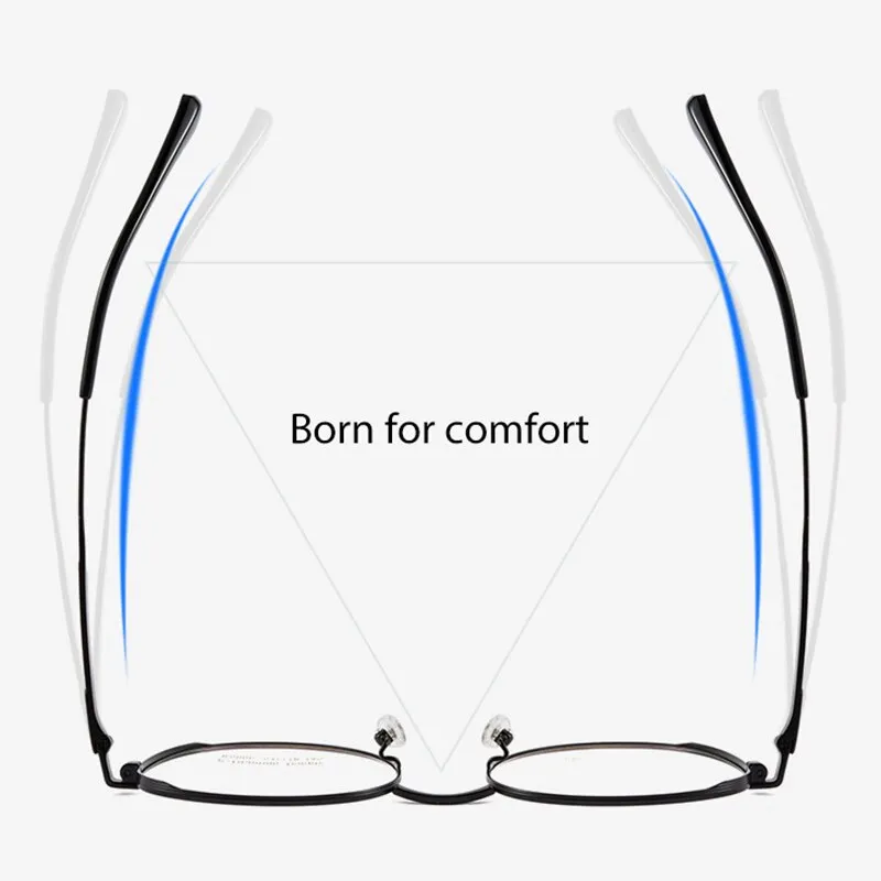 Handoer Men's Full Rim Round Square Titanium Eyeglasses K5066bsf