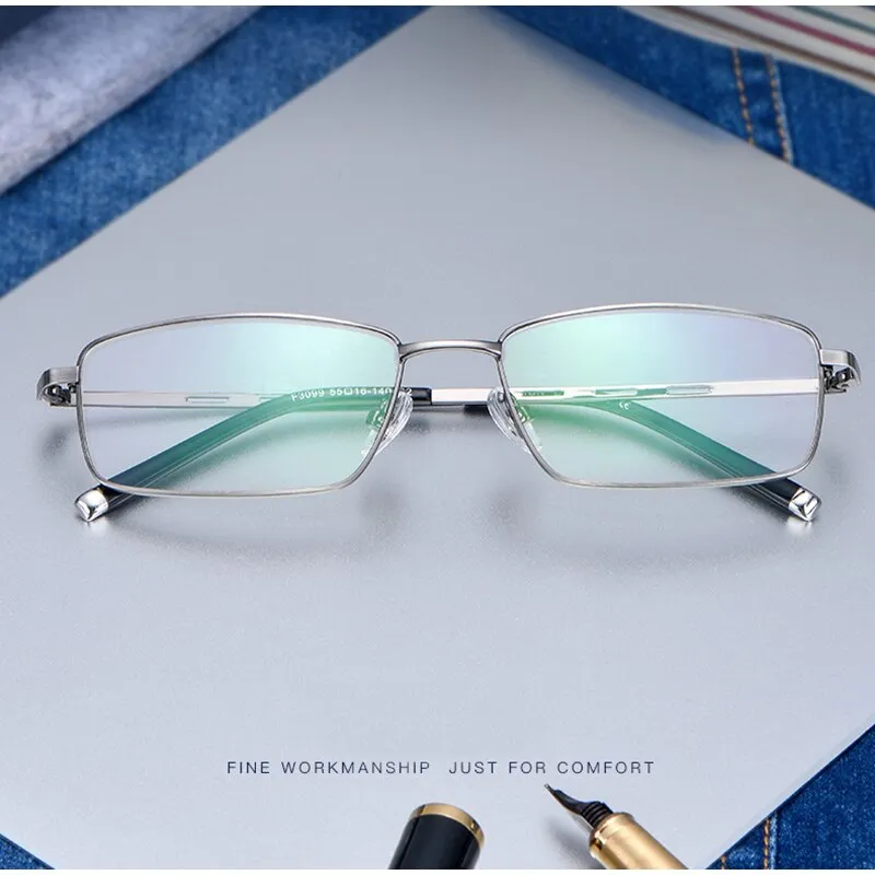 Handoer Men's Full Rim Square Alloy Eyeglasses F3099