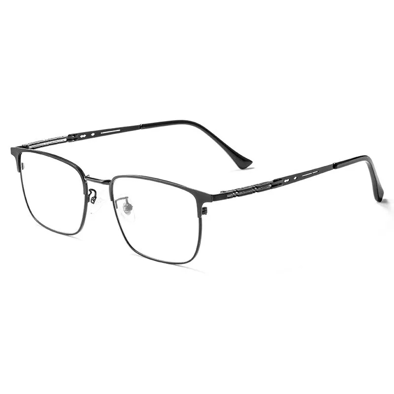 Handoer Men's Full Rim Square Titanium Alloy Eyeglasses 3827j