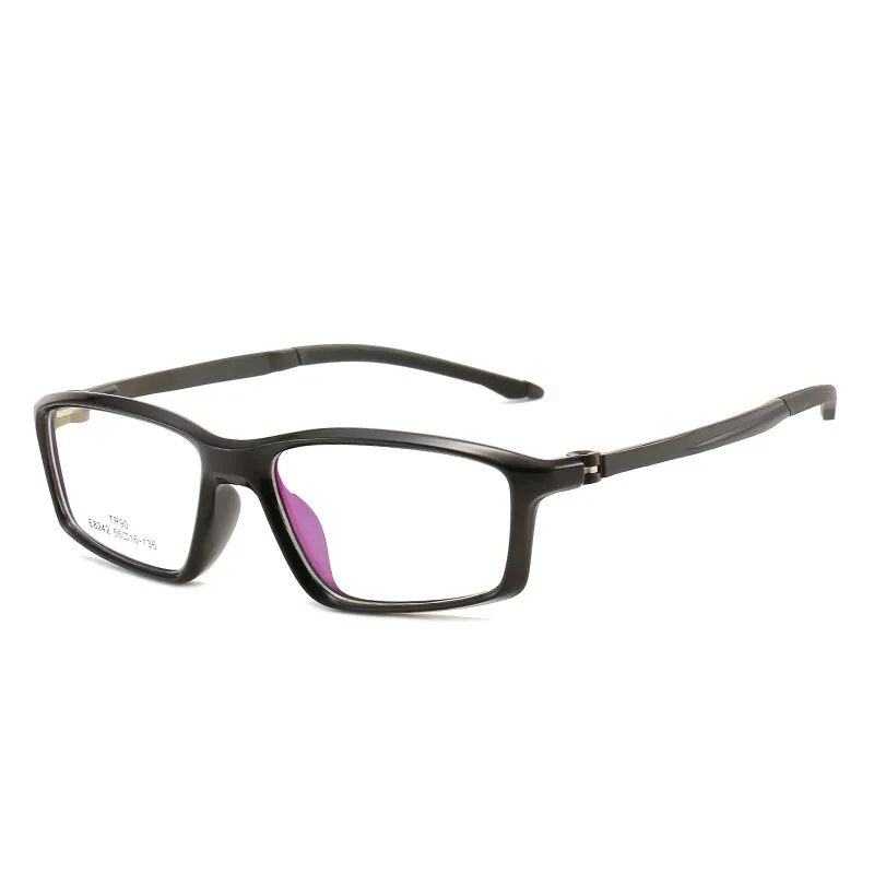 Handoer Men's Full Rim Square Tr 90 Alloy Eyeglasses 8242