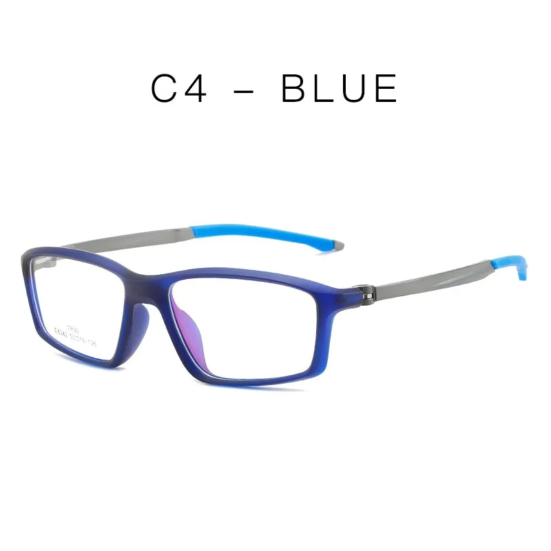 Handoer Men's Full Rim Square Tr 90 Alloy Eyeglasses 8242
