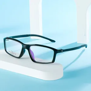 Handoer Men's Full Rim Square Tr 90 Alloy Eyeglasses 8242