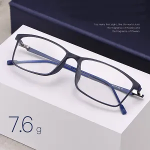 Handoer Men's Full Rim Square Tr 90 Alloy Eyeglasses E0207