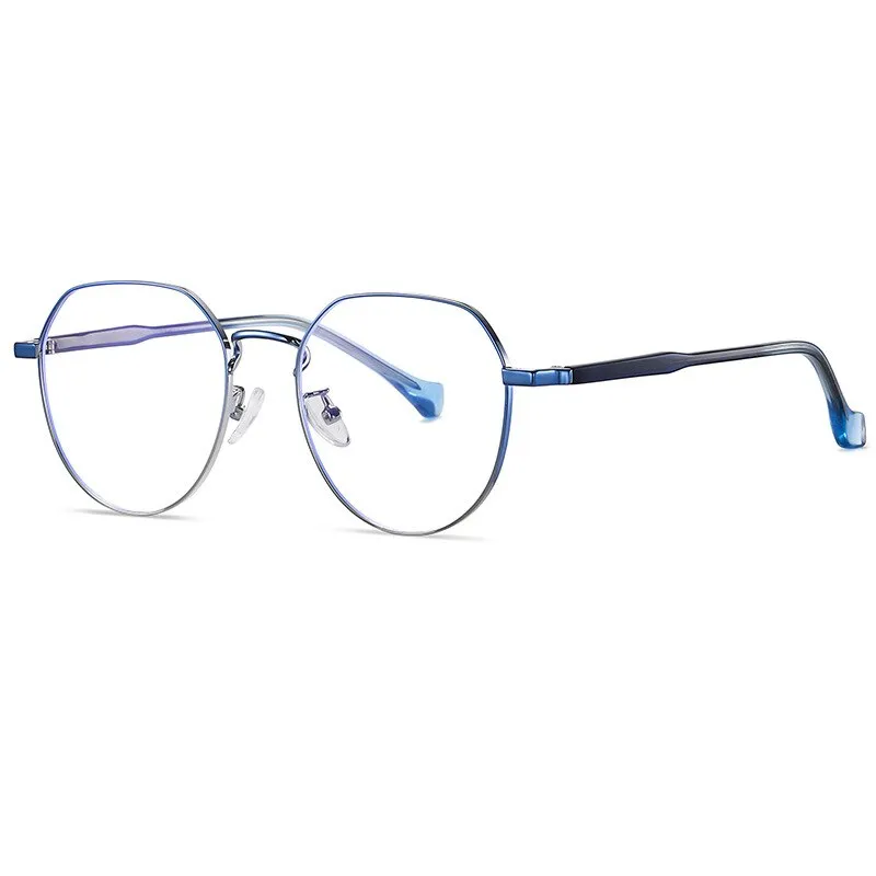 Handoer Unisex Full Rim Irregular Round Alloy Eyeglasses Ld219