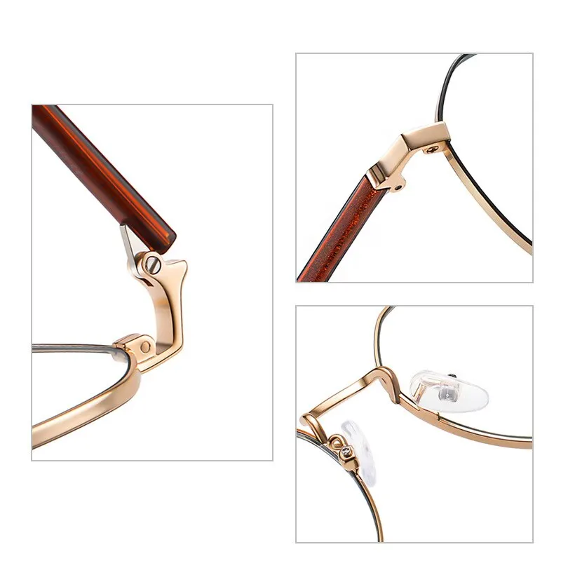 Handoer Unisex Full Rim Irregular Round Alloy Eyeglasses Ld219