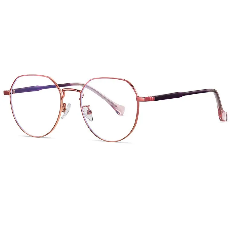 Handoer Unisex Full Rim Irregular Round Alloy Eyeglasses Ld219