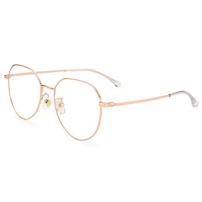 Handoer Unisex Full Rim Oval Round Titanium Eyeglasses 89180